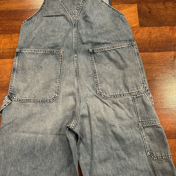 NWT Madewell Denim Relaxed Carpenter Overalls Lewisberg Wash Women’s Size Small - Picture 8 of 10